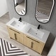 preview thumbnail 2 of 16, Beingnext 48"/60" Bathroom Vanity With Double Sink, Freestanding Bathroom Vanity With 4 Doors And 2 Adjustable Shelves