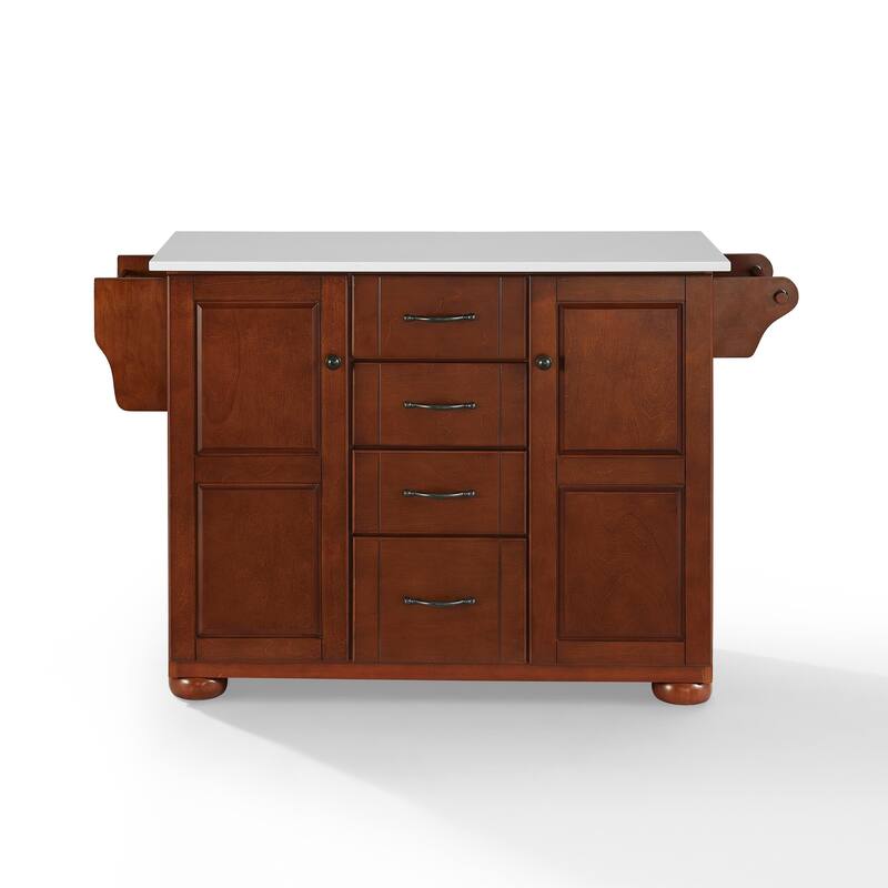 Kitchen Island Stone Top Portable Cart Storage Cabinet Modern Kitchen Furniture