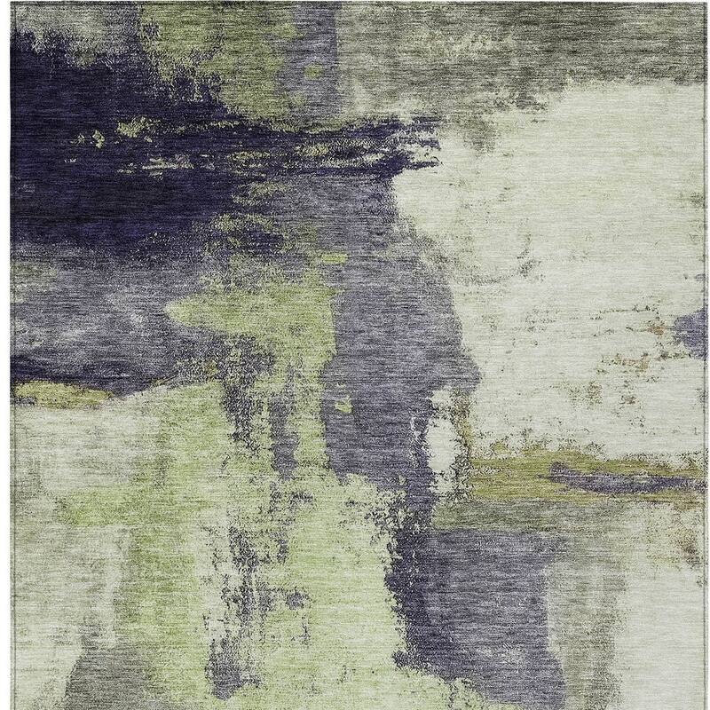 HomeRoots Abstract Transitional Rectangle Outdoor Rug