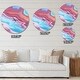 preview thumbnail 4 of 7, Designart 'Abstract Marbled Background' Oversized Modern Wall CLock
