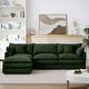 preview thumbnail 27 of 117, 3-Seater Comfy Cloud Couches with Movable Ottoman Green