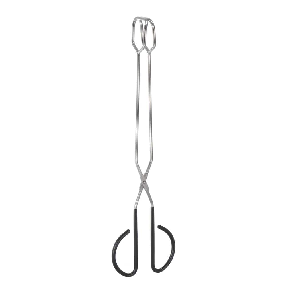 Stainless Steel Scissor Tongs 16" Barbecue Grilling Tongs with Black Handle