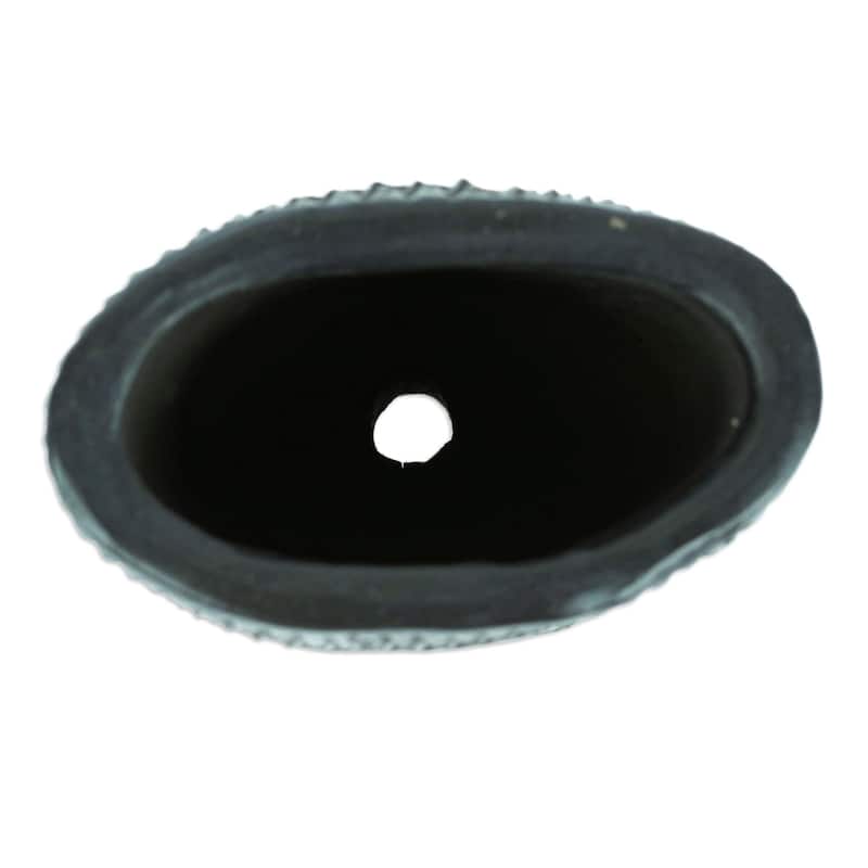 Novica Handmade Oval & Diamonds Barro Negro Mini Flower Pot