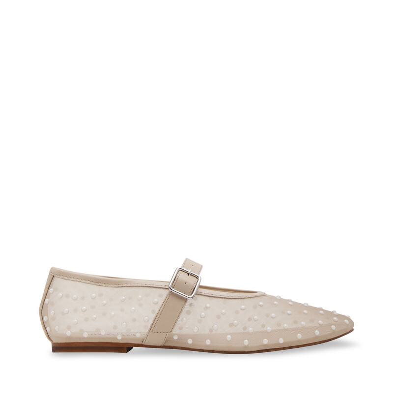 Steve Madden Dreaming Pearl-Embellished Mesh Ballet Flat