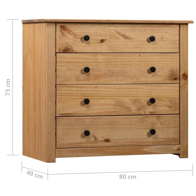 vidaXL Sideboard Storage Cabinet Drawer for Bedroom Side Cabinet Panama Range - 31.5" x 15.7" x 28.7"