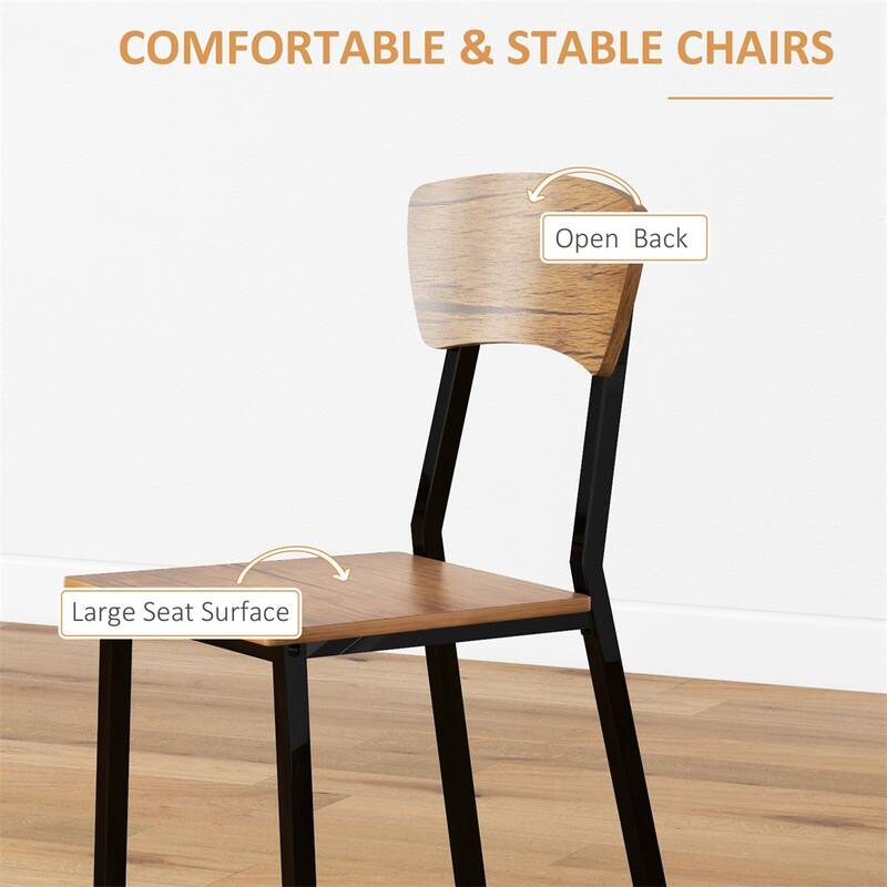 5 Piece Dining Table Chairs Sets with 1 Dining Table and 4 Chairs