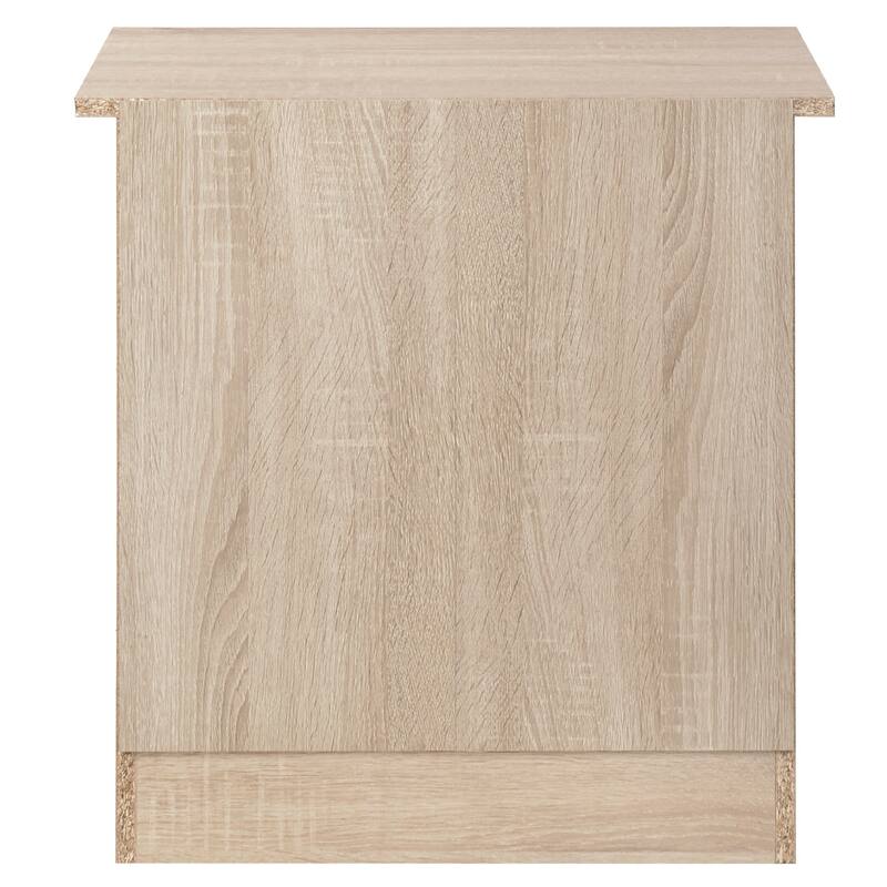 3-Drawer Wooden Nightstand - 23" - Light Brown