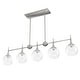 preview thumbnail 9 of 14, Hunter Xidane 5 Light Linear Chandelier - Dining Room, Kitchen Island - Contemporary, Transitional, Mid-Century Modern - 5-Light
