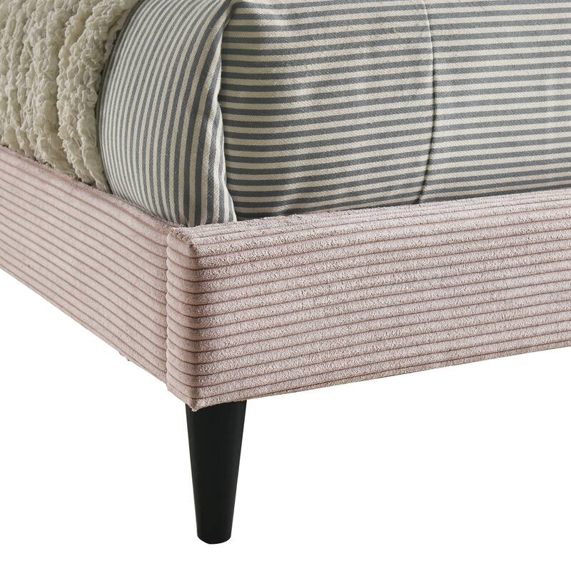 Bayson Wood Frame Queen Platform Bed With Headboard