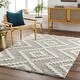 preview thumbnail 4 of 16, Artistic Weavers Florida Boho Diamond Plush Area Rug Grey/Cream - 5'3" x 7'