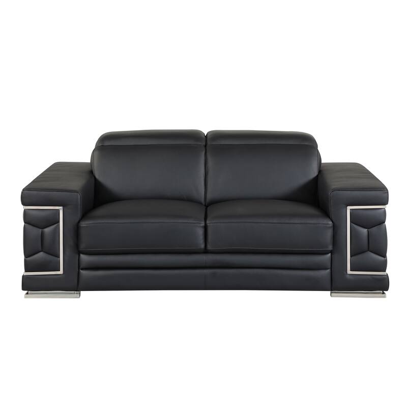 Top Grain Italian Leather Loveseat