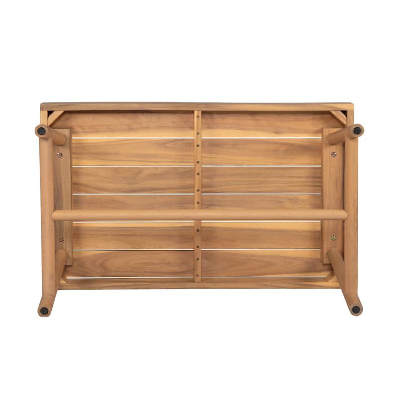 Christopher Knight Home - Delano Outdoor Acacia Wood L-Shaped Sectional Set