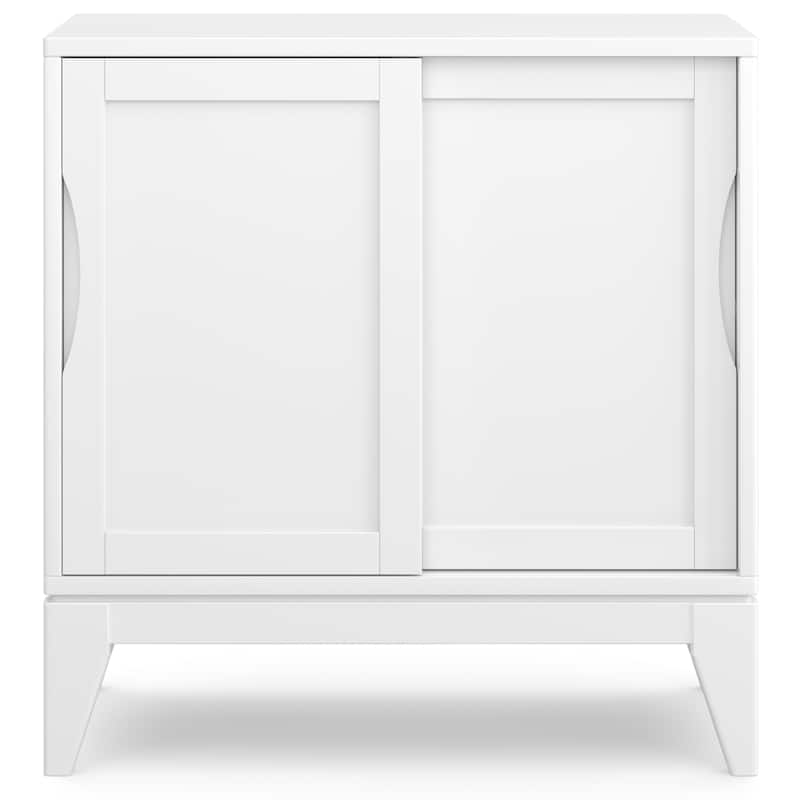 WYNDENHALL Pearson SOLID HARDWOOD 30 inch Wide Mid Century Modern Low Storage Cabinet - 30"w x 14"d x 31"h