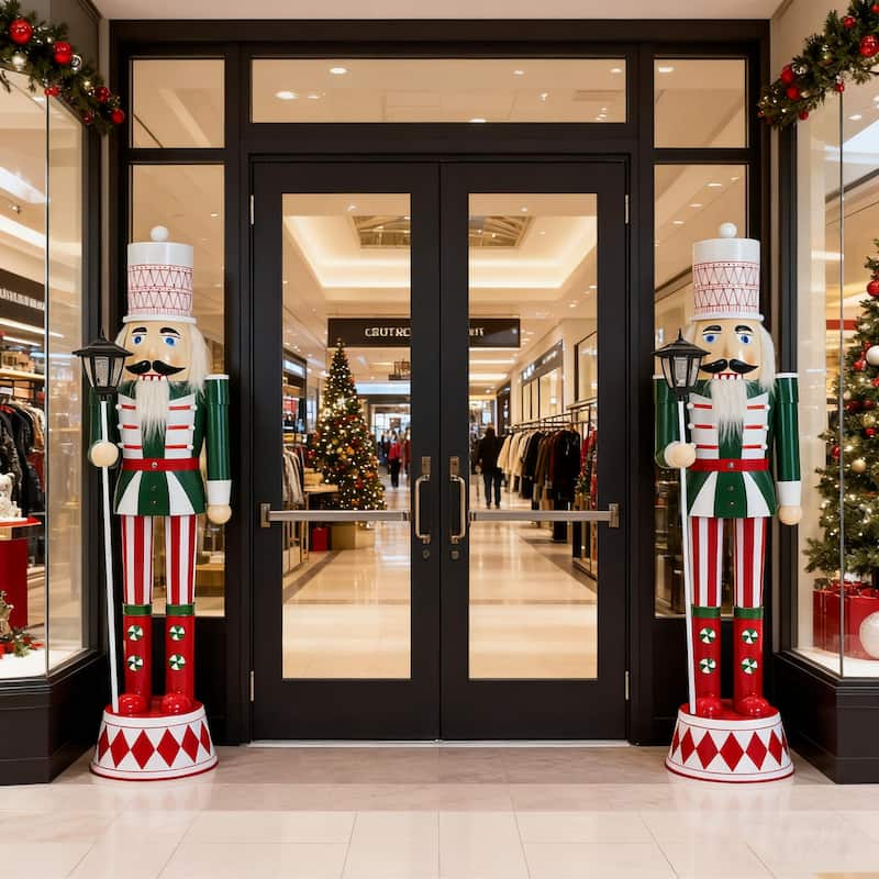 Christopher Knight Home - Jingle Classic Holiday Outdoor Iron Nutcracker Decor with Vibrant Festive Detailing