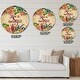 preview thumbnail 4 of 8, Designart 'Life is Beautiful Butterfly Floral' Oversized Quote Wall CLock