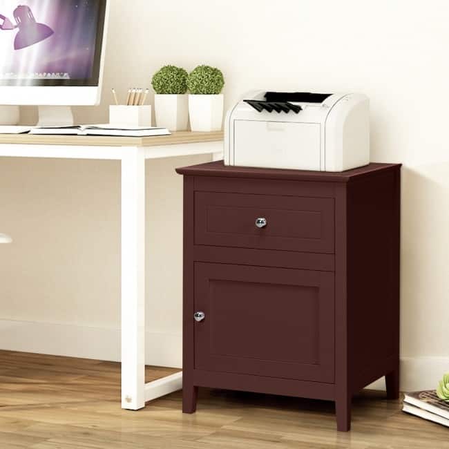 Beechwood Nightstand Accent End Table - 19" x 15" x 25" (L×W×H)