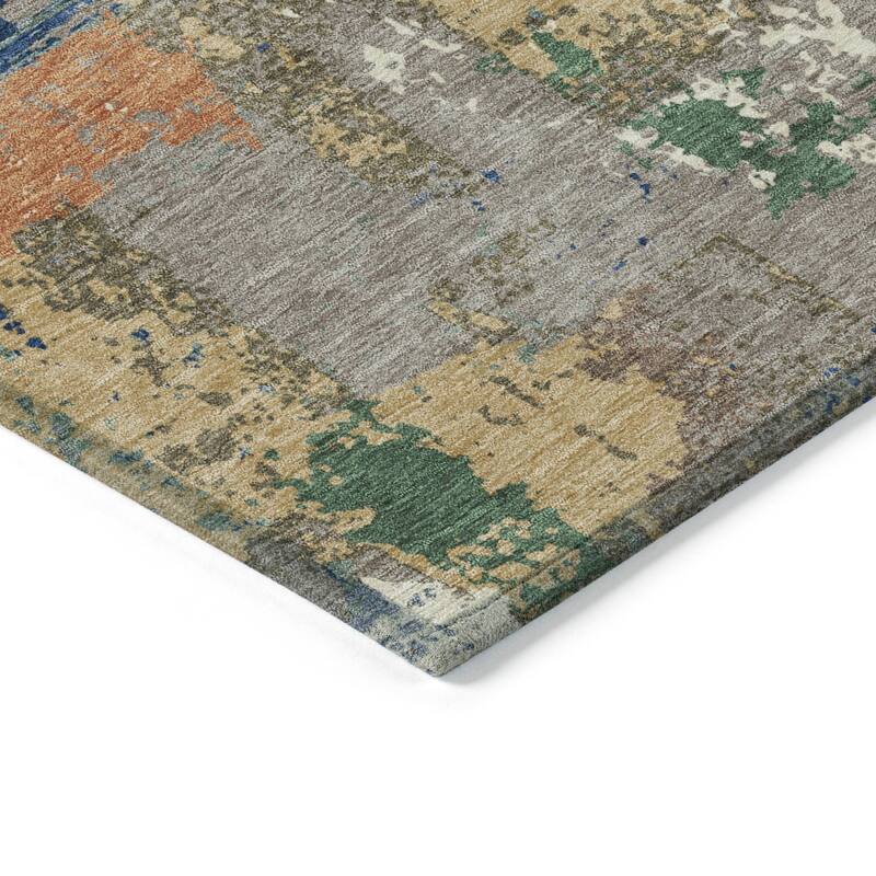 Machine Washable Indoor/Outdoor Casual Contemporary Chantille Rug