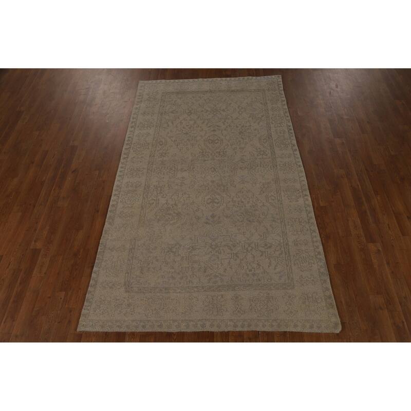 Moroccan Indian Area Rug Hand-Knotted Wool Carpet - 4'9" x 8'1"