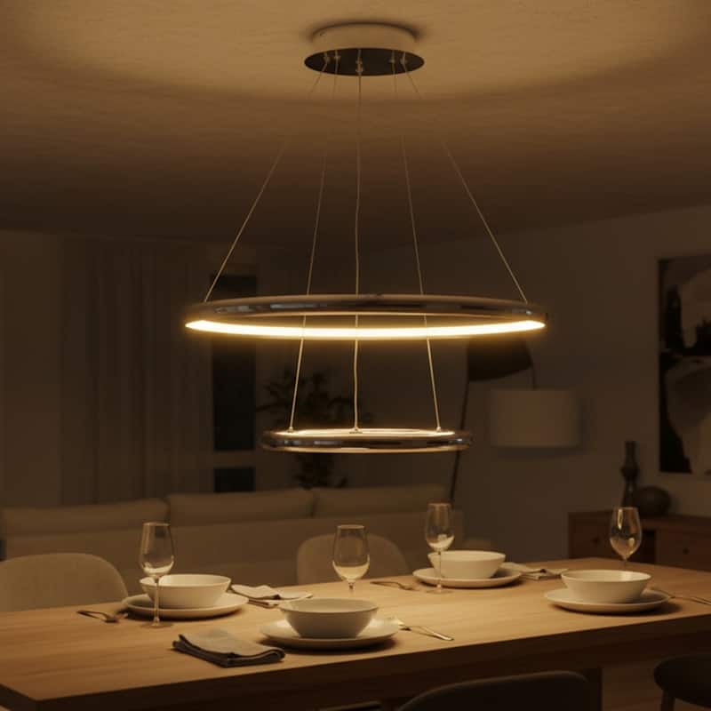 2 Light LED Array Pendant Light in Polished Chrome - Polished Chrome