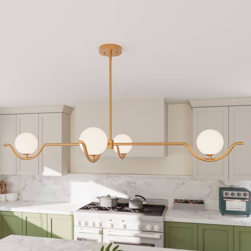 Acroma 4 - Light Dimmable Brushed Gold Chandelier