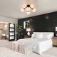 preview thumbnail 23 of 26, Modern 11-Light Frosted Glass Globe Wavy Arm Sputnik Semi-flush Mount