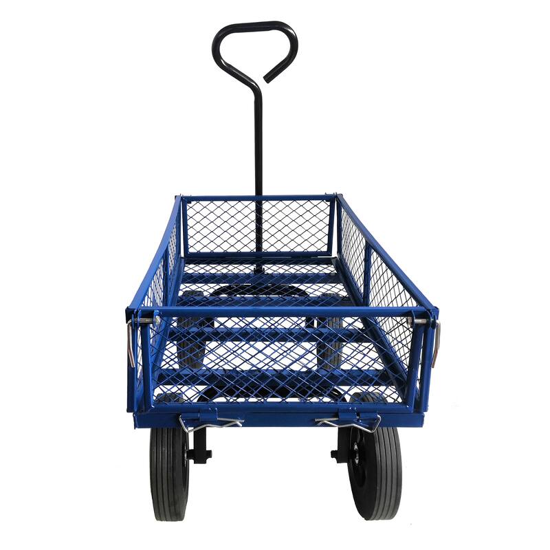 Anmytek Heavy Duty Steel Mesh Utility Wagon with Removable Sides 880 lbs Capacity Garden Cart