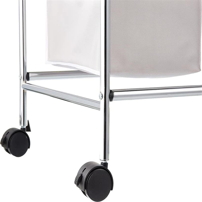 3 Piece Rectangular Laundry Bag Hamper Sorter Basket Gray - 15"L x 9"W x 22"H