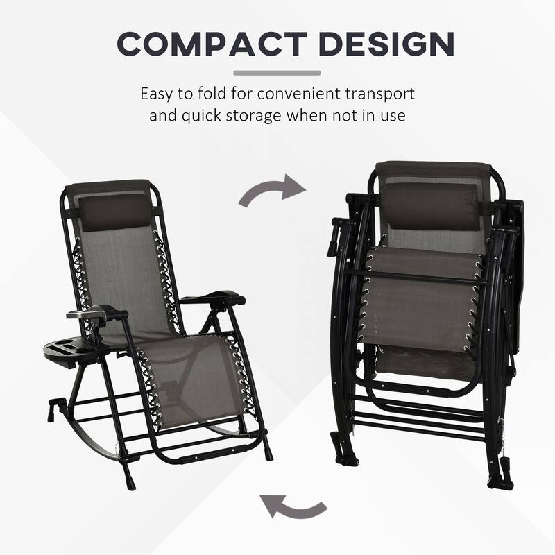 Outdoor Foldable Reclining Anti Gravity Lounge Rocker/Rocking Chairs