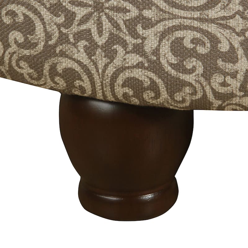 The Curated Nomad Hector Brown Medallion Storage Ottoman