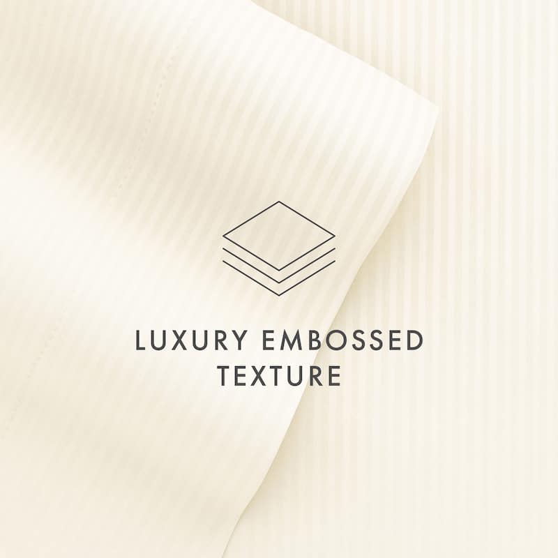 Soft Essentials Stripe Pattern 4-piece Deep Pocket Bed Sheet Set