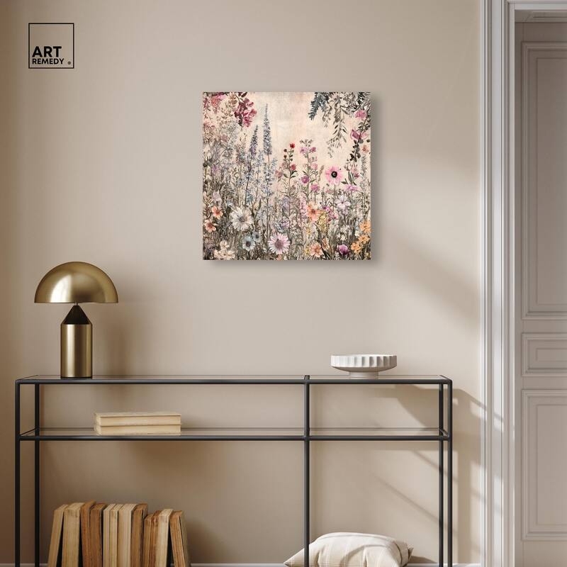 Chiffon Cosmos Canvas by Art Remedy, Gallery Wrapped