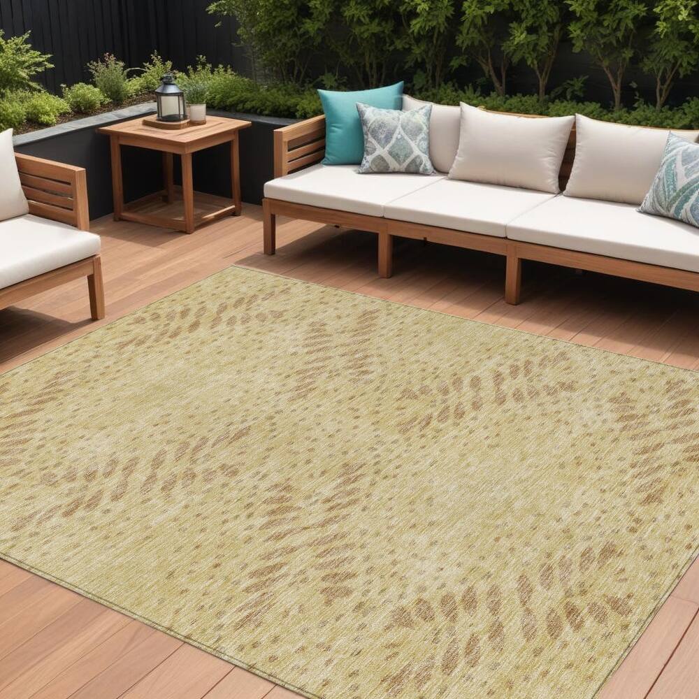HomeRoots Floral Transitional Rectangle Outdoor Rug