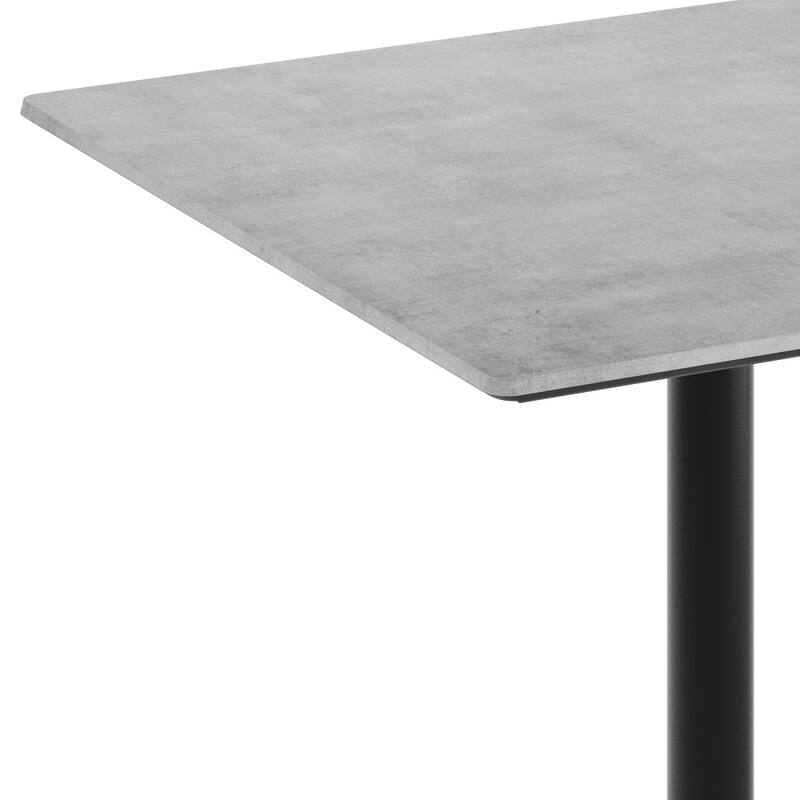Commercial HPL Tabletop with Bar Height Round Base - 36"W x 36"D x 42"H