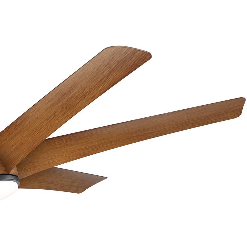 65-in Gold Large Indoor Ceiling Fan with Light Remote-6 blade