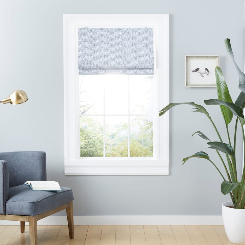 ATI Home Esme Total Blackout Roman Shade 23"x64" Dark Grey.