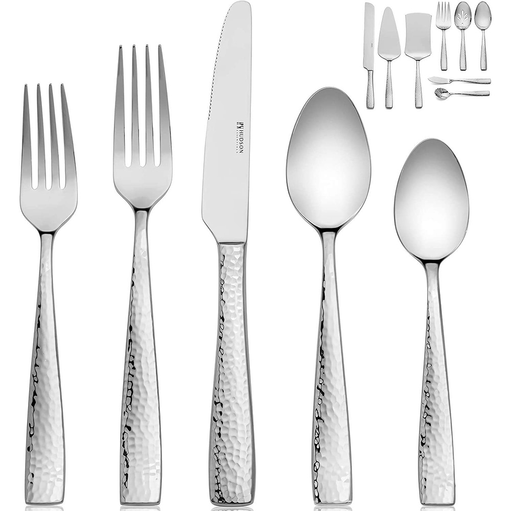  A · HOUSEWARE Forks and Spoons Silverware Set Silver