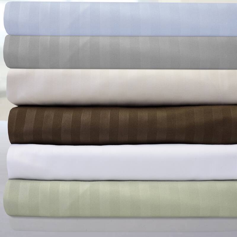 Sweet Home Collection Dobby Stripe 6-Piece Bed Sheet Set