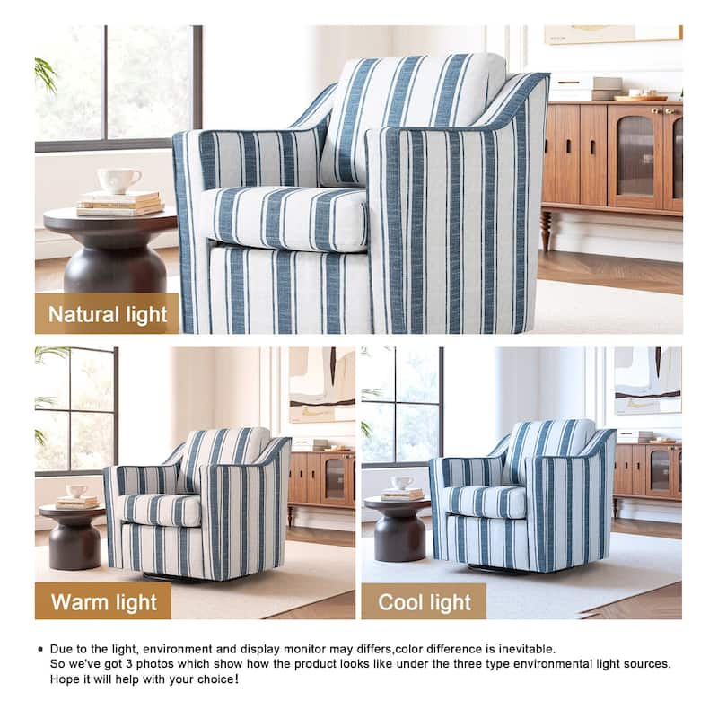 Modern 30.5" W Swivel Armchair Accent chair