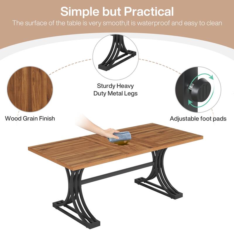 63'' Modern Executive Computer Desk, Large Writing Table for Home