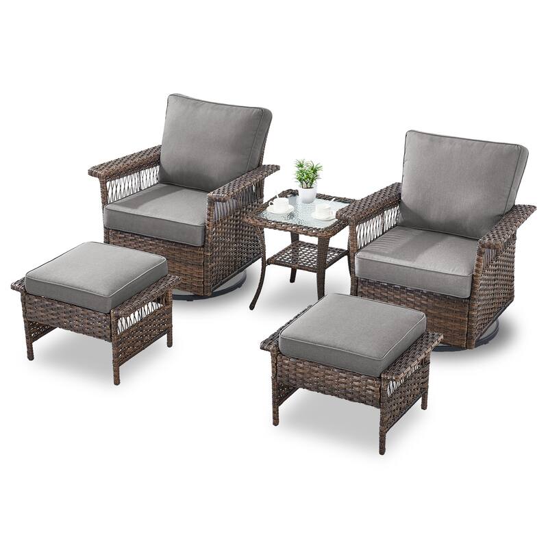 Outdoor Glider Chair with Soft Cushion