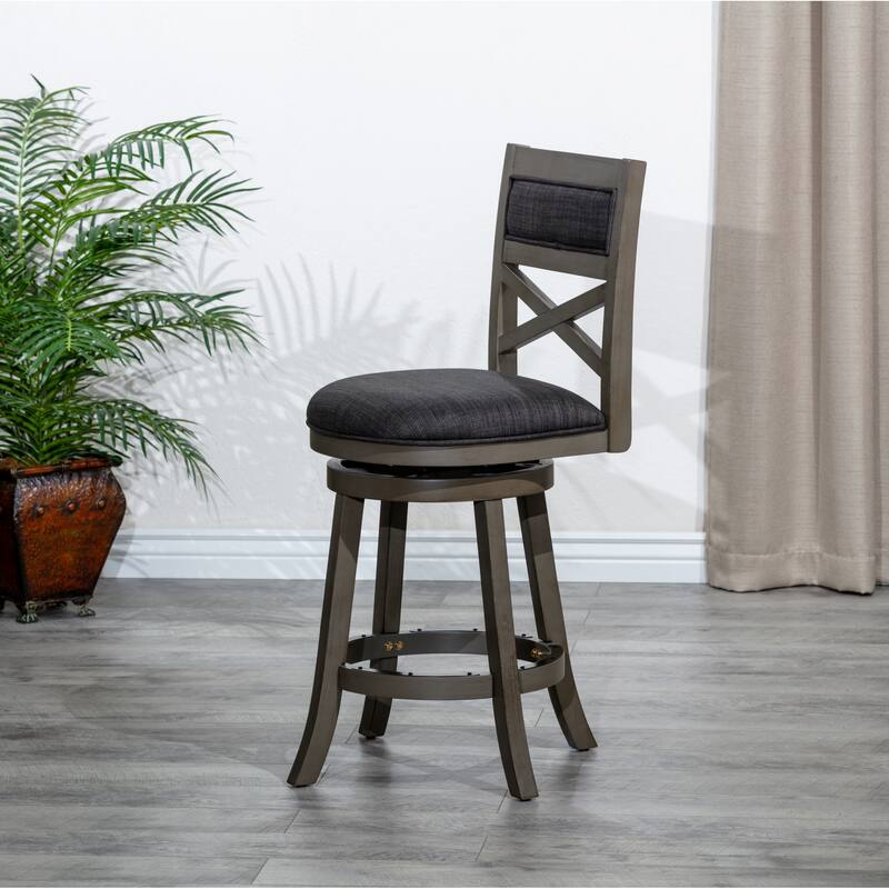 30" Bar Height X-Back Swivel Stool
