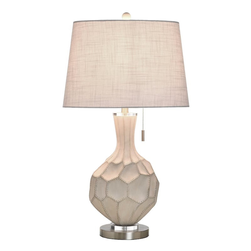 StyleCraft Poly Table Lamp - Buzet Ivory - White Shade
