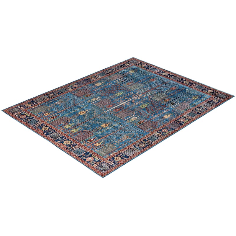 Serapi One-of-a-Kind Hand-Knotted Area Rug - Light Blue, 7' 10" x 10' 0" - 7' 10" x 10' 0"