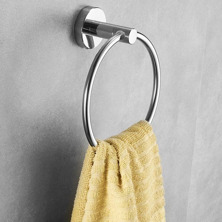 DCP Stainless Steel Towel Ring, Silver