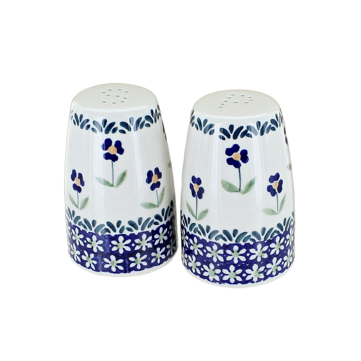 Blue Rose Polish Pottery S086 Manufaktura Salt and Pepper Shakers