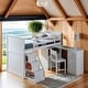 preview thumbnail 2 of 5, Multi-Functional Twin Loft Bed with Built-in Desk and Chest, Sturdy Construction & Safety Guaranteed, White
