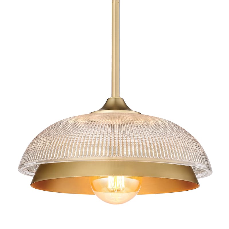 Golden Lighting Crawford 1-light Pendant in Brushed Champagne Brass