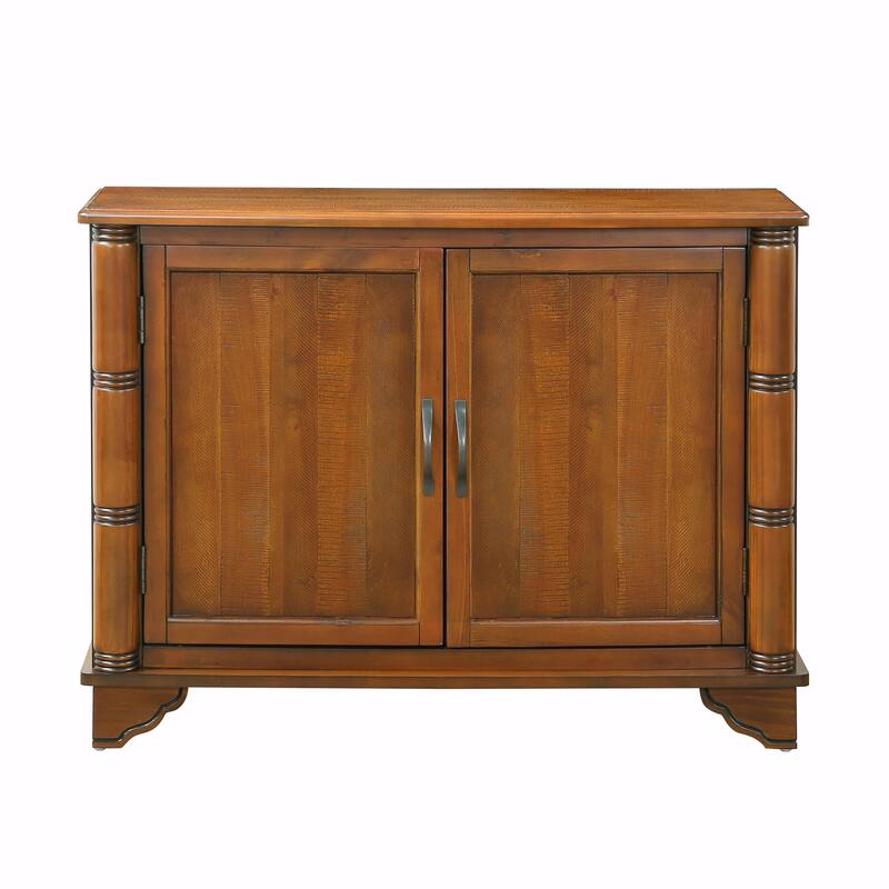 40" Retro Console Table with Adjustable Storage Shelf