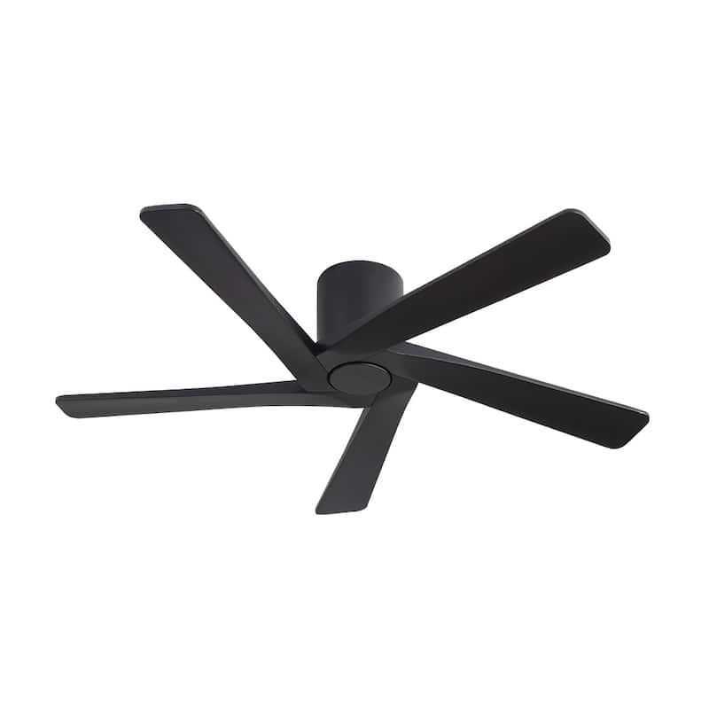 MLiAN 5 Solid Wood Blades Indoor Flush Mount Ceiling Fan with Remote