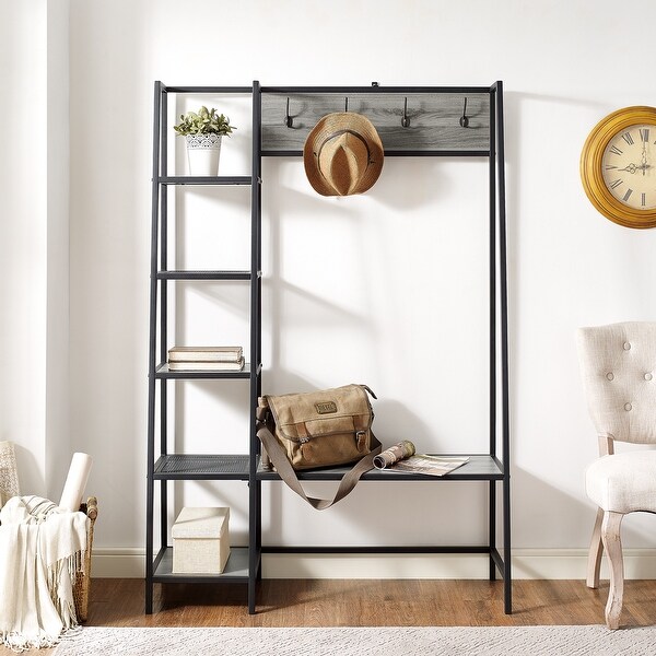 Carbon Loft Barnett Angled Side Storage Hall Tree. Opens flyout.
